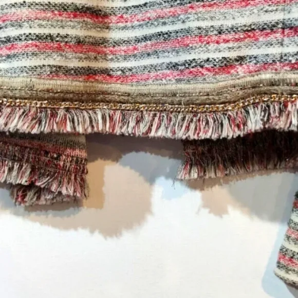 Tweed Jacket Blazer Patrizia Pepe Button Up Shirt Size 44 Medium Chanel Style - Picture 9 of 11